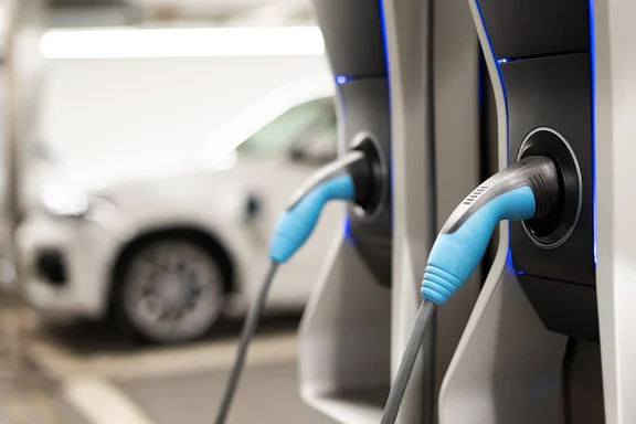 Elektroladestation für Elektroautos in einer Tiefgarage