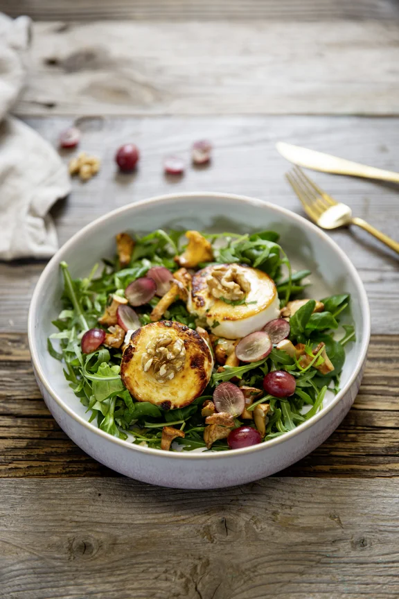 Feldsalat mit Pfifferlingen